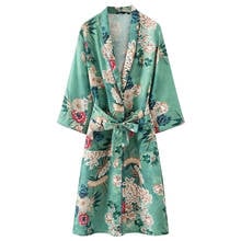 Женский Повседневный винтажный кардиган-кимоно, кардиган для девушек 2020, летнее кимоно Boho Femme, длинная свободная блузка с цветочным принтом и Топ для женщин DD2476 2024 - купить недорого