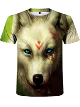 2021 verão nova moda 3d camiseta topo lobo animal cruzando novos horizontes rua o-pescoço de grandes dimensões de manga curta hip-hop t-shirts 2024 - compre barato