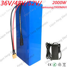 36V 48V 52V Lithium Battery 48V 500W 1000W 2000W Electric Bike Battery 48V 30Ah 25Ah 21Ah 20Ah 18Ah 15Ah 12Ah use Samsung cell 2024 - buy cheap