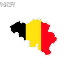 Volkrays Personality Car Sticker Belgium Map Flag Accessories Reflective Waterproof Cover Scratches PVC Decal,10cm*13cm 2024 - buy cheap