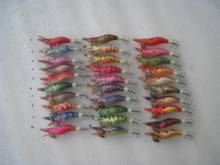 25pcs 1.5# ctopus Squid Jigs Lures Cuttlefish Artificial Bait Wood Shrimp Fishing Lure 6cm 4.5g,random colour 2024 - buy cheap