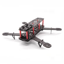 Hskrc kit de suporte dianteiro qav250 v3 250mm, quadriculado de 3 e 4mm, fibra de carbono para drone rc, fpv racing 2024 - compre barato