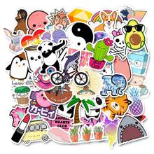 Pegatinas de Anime para monopatín y ordenador portátil, paquete de pegatinas para niños, juguetes para niños, animales de carreras, grafiti, pegatina para refrigerador de dibujos animados, 50 unids/lote 2024 - compra barato