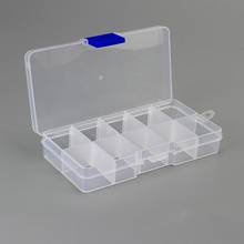 10 Grids Compartments Plastic Transparent Organizer Jewel Bead Case Cover Container Storage Box For Jewelry Pill Home Storage 2024 - buy cheap