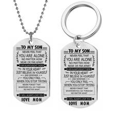 Mom and Dad Give His Son An Inspiring Message To Believe In Himself, Pendant Necklace Keychain, Birthday Gift, Gift for Boy 2024 - buy cheap