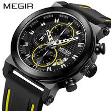 MEGIR Military Watch Men Luxury Brand Men's Fashion Silicone Sport Watches Mens Chronograph Quartz Wrist Watch Relogio Masculino 2024 - buy cheap