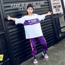 Girls Boys Hip Hop T Shirt Top Pants Ballroom Dancing Costumes for Kids Jazz Dance Outfits Child Costumes Stage Wear Dancewear 2024 - buy cheap