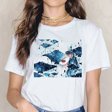 Korean Fashion T Shirt White Summer Casual Creative Illustration Graphic Tees Short Sleeve Women Clothes 2020 Tops Streetwear 2024 - buy cheap