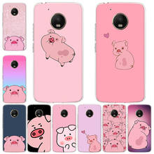 Capa de celular bonito de porco rosa, capinha para motorola moto g9 g7 g8 power e6 e5 g6 g5 g5s eu plus play one action 2024 - compre barato