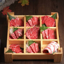 В японском стиле деревянный кухня тарелка для сашими деревянные коробки мульти сетки суши десерт японская и Корейская обеденная тарелка 2024 - купить недорого