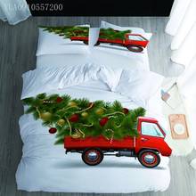 3D Printed Girl Boy Kid Bed Cover Set Red Truck Christmas Tree Duvet Cover Single Double Queen King Size Comforter Bedding Set 2024 - buy cheap