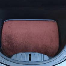 Vehicle Front Trunk Mat Flannel Storage Cushion Black/Brown Car Pad For Y Model Car Front Trunk Mat 68x38cm For Tesla Model 3 2024 - buy cheap