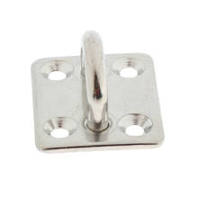 Heavy Duty 304 Stainless Steel Pad Eye Plates 5mm Square Base Staple Mooring Fitting for Marine Boat Sailboat Rigging 2024 - buy cheap