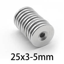 5-100pcs 25*3-5mm Magnets 25*3 mm Hole 5mm Permanent Neodymium Magnet 25x3-5mm Round  Magnet Permanent NdFeB super Strong 2024 - buy cheap
