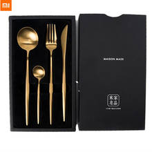 Xiaomi Stainless Steel Fork Knife Spoon Tableware Set Cutlery Steak Knife Fruit Dessert Fork Tea Spoon Kitchen Dinnerware 2024 - buy cheap