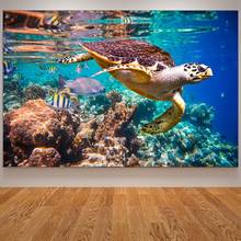 Turtle Wall Art Canvas Painting Ocean Sea Turtle Painting Wall Pictures for Living Room Bathroom Decor Bedroom Decoration 2024 - buy cheap