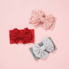 New Arrival Turban Bowknot Baby Headband Elastic Turban Hairband Big Bows kids Baby Girl Headbands Kids Hair Accessories 2020 2024 - buy cheap