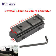 Scope Mount Tactical 11mm Dovetail 20mm Weaver Rail Converter Adapter Mount with Allen Key Airgun Rifle Pistol Sight Airgun 2024 - buy cheap