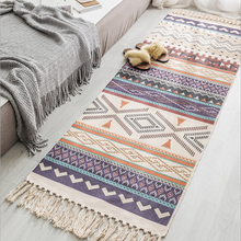 Nordic Carpet With Tassels Bedroom Bedside Cotton Linen Floor Rugs Boho Geometric Living Room Sofa Tatami Mat Handmade Blanket 2024 - buy cheap