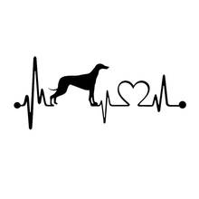 Car stickers creative Greyhound heartbeat dog car motorcycle external accessories personalized diesel car Vinyl Decals 2024 - buy cheap