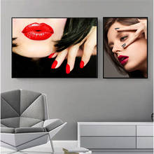 Colorful Nail Lips Salon Home Decor Nordic Canvas Painting Wall Art Modern Fashion Figure Posters and Prints for Girls Store 2024 - buy cheap