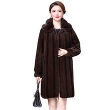 Real Shot Premium Mink Fur Coat Middle-Aged Women Winter Thicken Faux Fur Jacket Female Elegant Casual Outerwear KW244 2024 - buy cheap