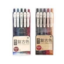 Bolígrafos de Gel Retro de secado rápido, rotuladores neutros de punta fina de 0,5mm, con Clip, regalo para escuela y oficina, 5 piezas 2024 - compra barato