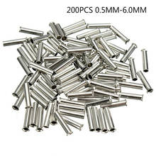 200Pcs Tin-coated Copper Material Uninsulated Terminal 0.5mm2-6.0mm2 Bootlace Ferrules Cord End Electrical Cable Crimp Connector 2024 - buy cheap