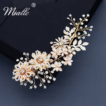 Miallo-Accesorios de novia con perlas para el cabello, horquillas de pelo para mujer, tocado de novia, Color dorado 2024 - compra barato