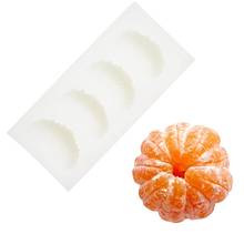 Kapmore-molde de silicone, laranja, antiaderente, 4 compartimentos, para fondant, chocolate, faça você mesmo, acessórios, 1 peça 2024 - compre barato