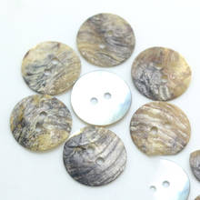 100PCS Natural Round Shell Buttons 2 Holes Flatback Mother of Pearl Buttons 20mm 25mm 30mm for DIY Crafts Sewing Works 2024 - buy cheap