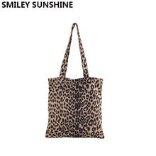 Bolso de hombro de lona para mujer, bolsa de mano grande a la moda, de felpa, Retro, de leopardo, invierno, 2020 2024 - compra barato