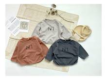 2020 Spring Unisex Children Sweatshirts Korean Style Loose Letters Printed Tops Bat Sleeve Kids Pullovers Sweatshirts 2024 - buy cheap
