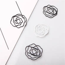 12pcs/box Rose Flower Shape Paper Clips Bookmarks Photo Memo Ticket Letter Memo Clip School Office Supplies Stationery 2024 - buy cheap