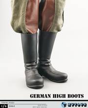 Масштаб 1/6, черные высокие ботинки времен Второй мировой войны, немецкие армейские ботинки для верховой езды, боевые ботинки, мужская обувь, модель игрушки для экшн-фигурки 12 дюймов 2024 - купить недорого