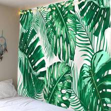 Тропические гобелен с изображением листьев настенные гобелены для украшения дома, гостиной, спальни, настенные художественные Большие размеры, бесплатная доставка 2024 - купить недорого