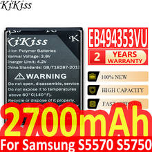 Batería de repuesto para SAMSUNG S5330, GT-S5570, i559, S5570, S5232, C6712, S5750, EB494353VU, 2700mAh 2024 - compra barato