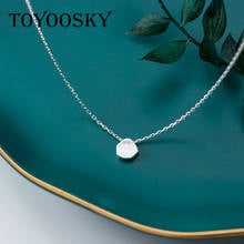 Drawing Irregular Concave Round Necklace Pendants 925 Sterling Silver Women Girl Jewelry 2024 - buy cheap