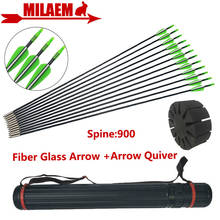 12pcs Archery Fiberglass Arrow With Arrow Quiver Arrow Splitter Glass Fiber Arrow Spine 900 OD 6mm Outdoor Hunting Accessories 2024 - buy cheap