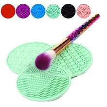 Silicone Makeup Brush Cleaning Mat Cleaner Pad Scrubber Foundation Eyebrow Eyeshadow Make Up Brushes Washing Board Cosmetic Tool 2024 - buy cheap