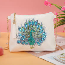 Bolso cruzado de cuero con diamantes 5D, bolsa con cadena, bordado, mariposa, flor, DIY 2024 - compra barato