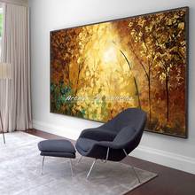 Arthyx Decorative Art Handpainted Modern Abstract Trees Landscape Oil Painting On Canvas Wall Picture For Living Room Home Decor 2024 - buy cheap