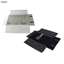 Portable Velvet Jewelry Case Roll Bag organizer Black Necklace Chain Bracelet Jewelry Packaging Organizer Storage Box Case 2024 - buy cheap