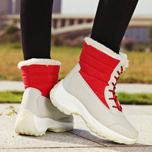 Женские ботинки на платформе, водонепроницаемая зимняя обувь, женские зимние ботинки, сохраняющие тепло, Зимние ботильоны с толстым мехом на каблуке, Botas Mujer 2021 2024 - купить недорого