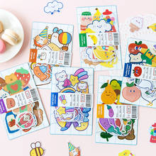 Cute floppy dropsy series Journal Decorative Stickers Scrapbooking Stick Label Diary Stationery Album Fruit bread cat Stickers 2024 - buy cheap