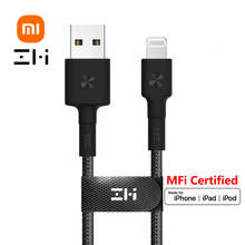 Оригинальный сертифицированный USB-кабель ZMI MFI с разъемом Lightning для iPhone 12 11 xs xr 8 7 6s plus 5 Apple ipad pro, быстрая зарядка, 2 м 2024 - купить недорого