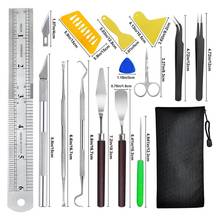 18PCS Dried Flower Craft Vinyl Tools Kit For Weeding Vinyl Hand Sewing Stitching Punch Carving Work Set Accessories DIY Tool 2024 - buy cheap