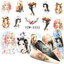 2022 New Arrival Water Decals Nail Tattoo Fox Lovely Animal Cartoon  Sticker Wraps Nails Owl Scarecrow Manicure Design 2024 - buy cheap