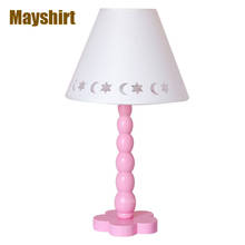 Nordic Pink Table Lamps for Bedroom Fabric Lampshade Wood Desk Lamp Bedside Children Room Living Room Light Fixtures Home Decor 2024 - buy cheap