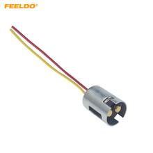 FEELDO-Adaptador de soporte de bombilla BA15D para coche, 1 unidad, Conector de reemplazo de bombilla LED, con arnés de cable de extensión # AM6206 2024 - compra barato